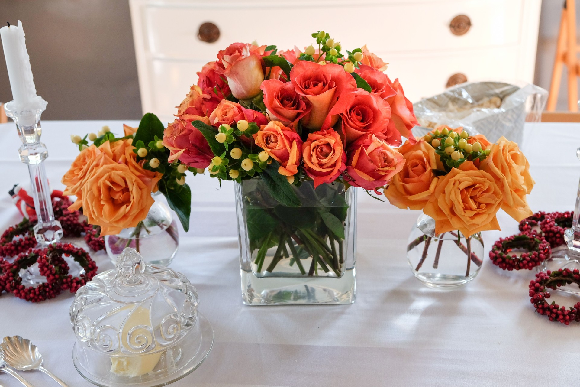 Occasions - Beautiful Floral Centerpiece on Table
